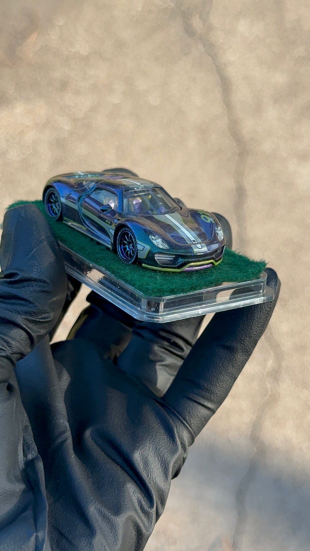 Custom 1/64 Matchbox 2015 Porsche 918 Spyder Diecast — Hand-Painted by 24K Bandit