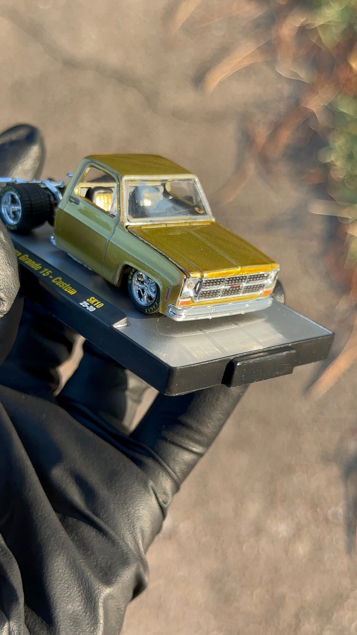 Custom 1/64 M2 Machines 1976 GMC Sierra Grande 15 Diecast — Hand-Painted