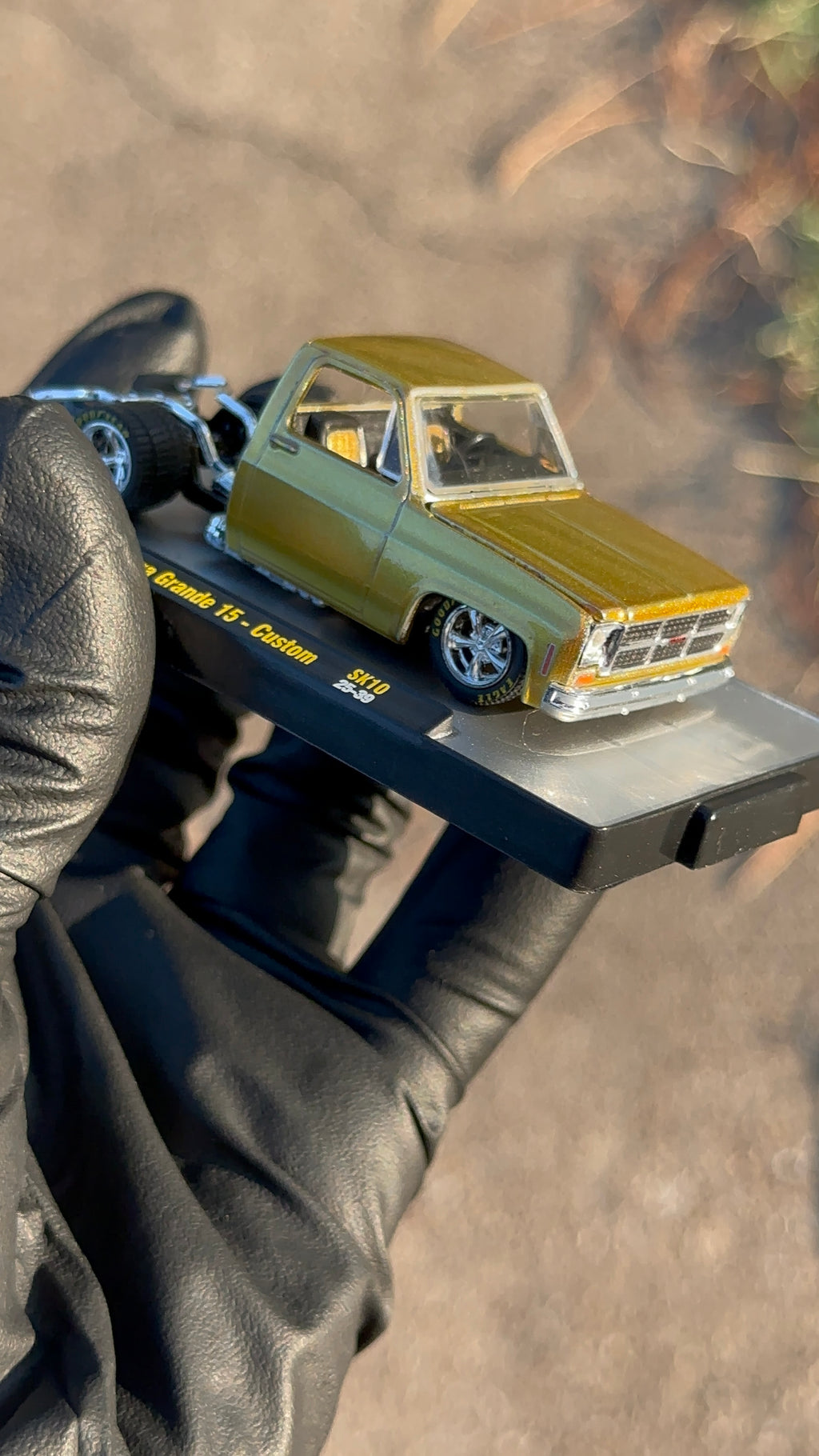 Custom 1/64 M2 Machines 1976 GMC Sierra Grande 15 Diecast — Hand-Painted