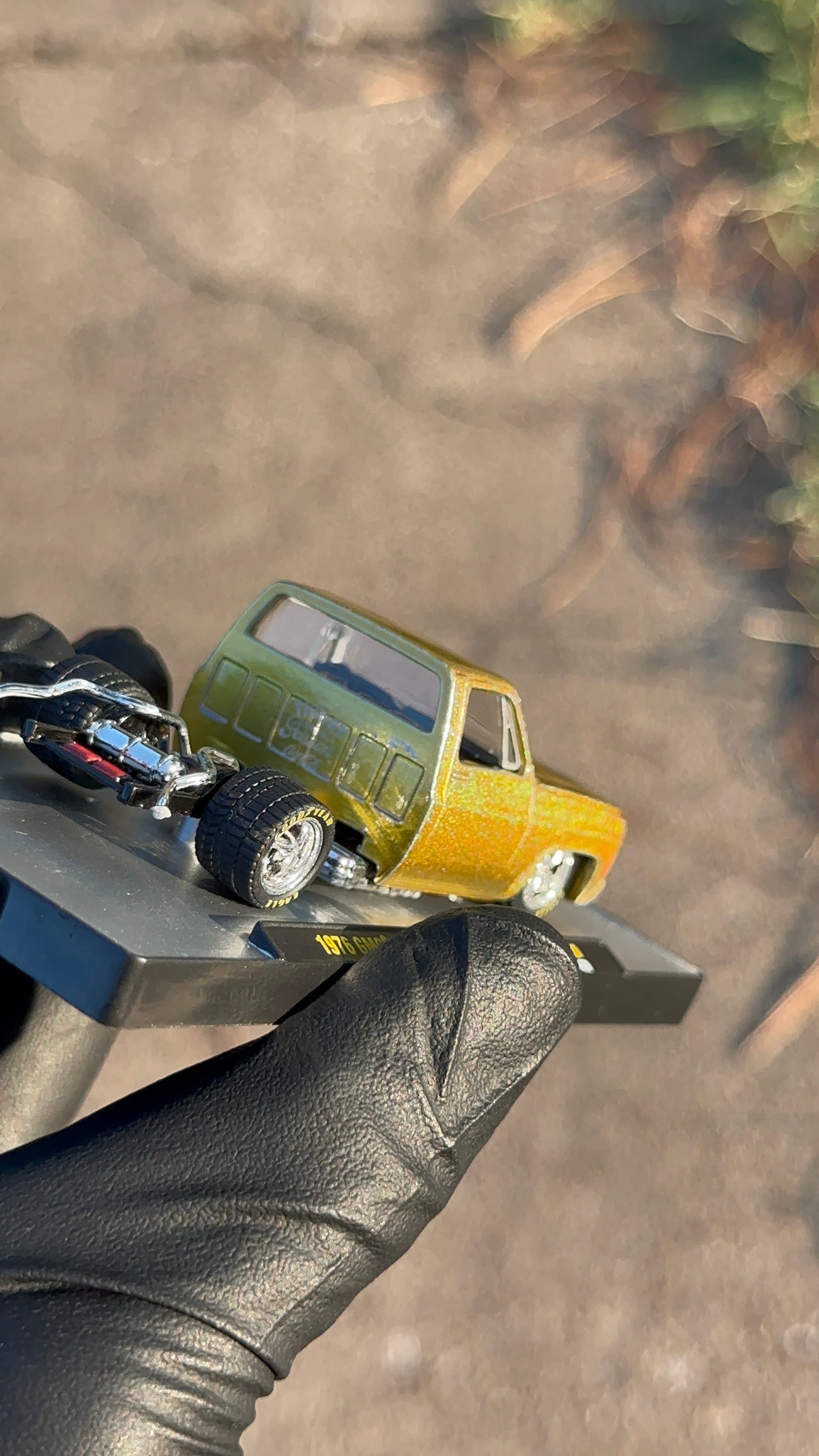 Custom 1/64 M2 Machines 1976 GMC Sierra Grande 15 Diecast — Hand-Painted