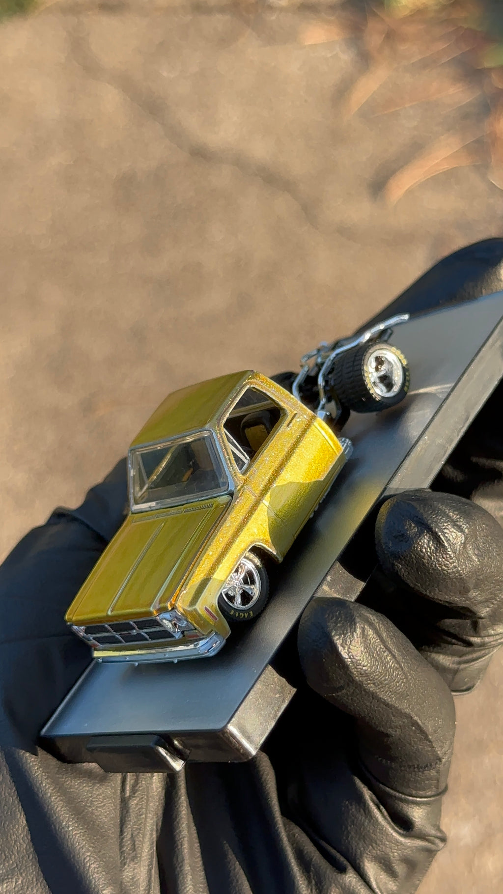 Custom 1/64 M2 Machines 1976 GMC Sierra Grande 15 Diecast — Hand-Painted