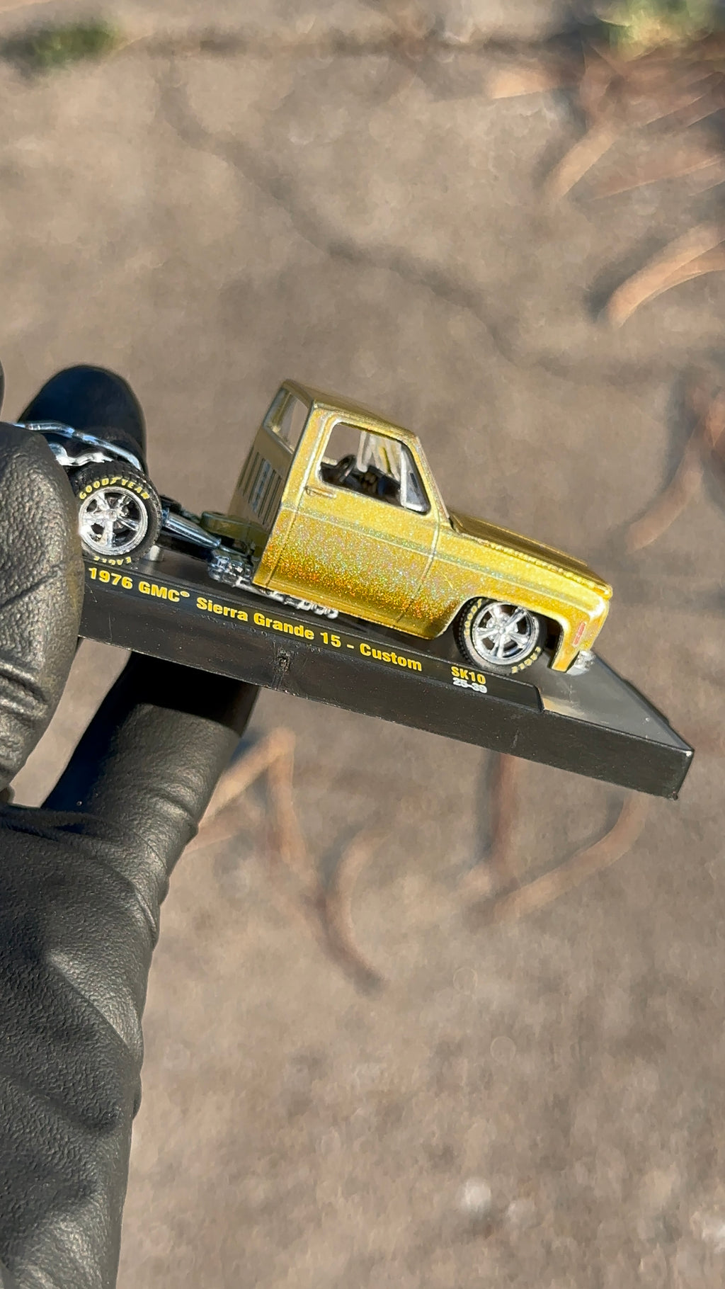 Custom 1/64 M2 Machines 1976 GMC Sierra Grande 15 Diecast — Hand-Painted