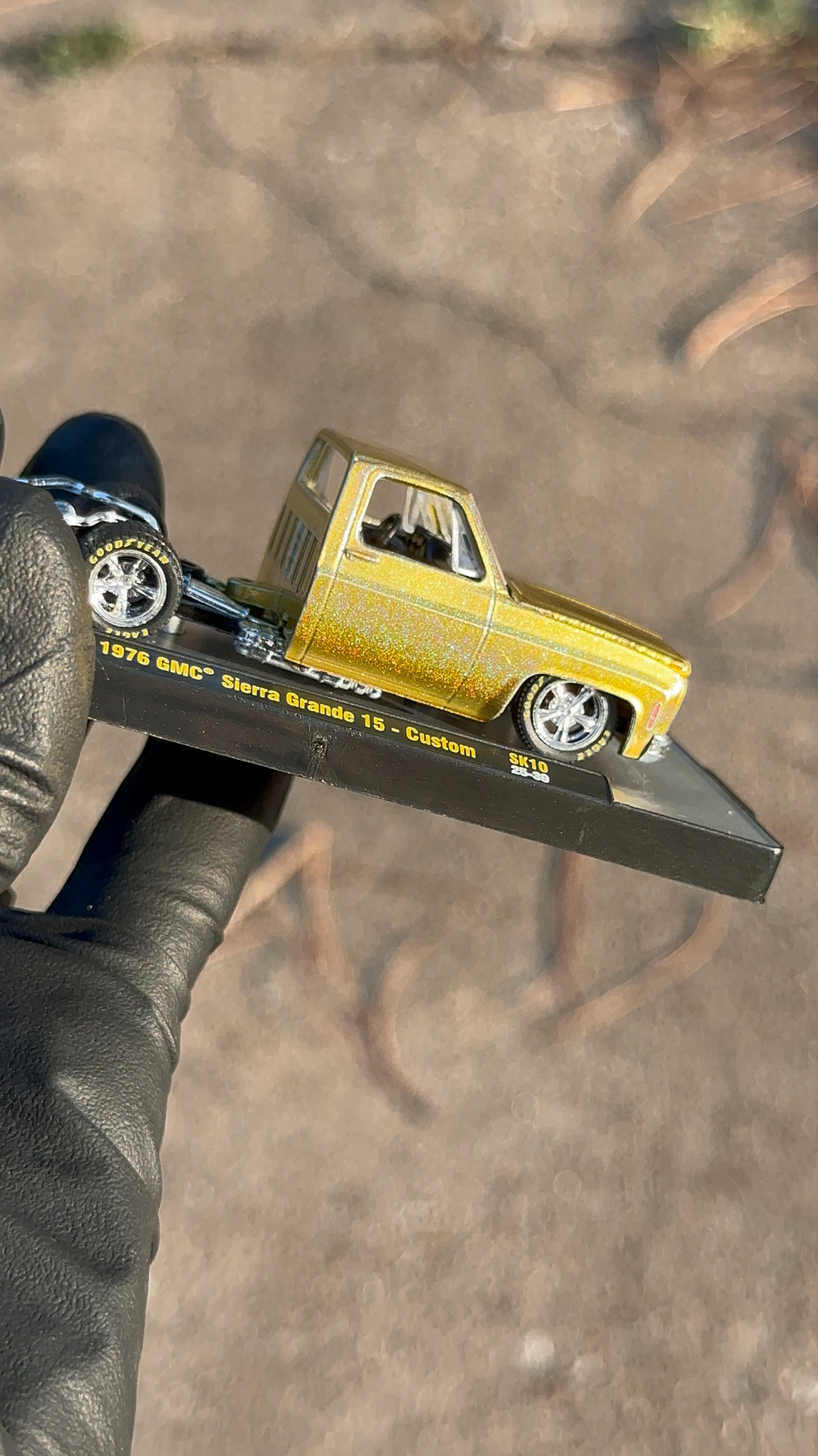 Custom 1/64 M2 Machines 1976 GMC Sierra Grande 15 Diecast — Hand-Painted