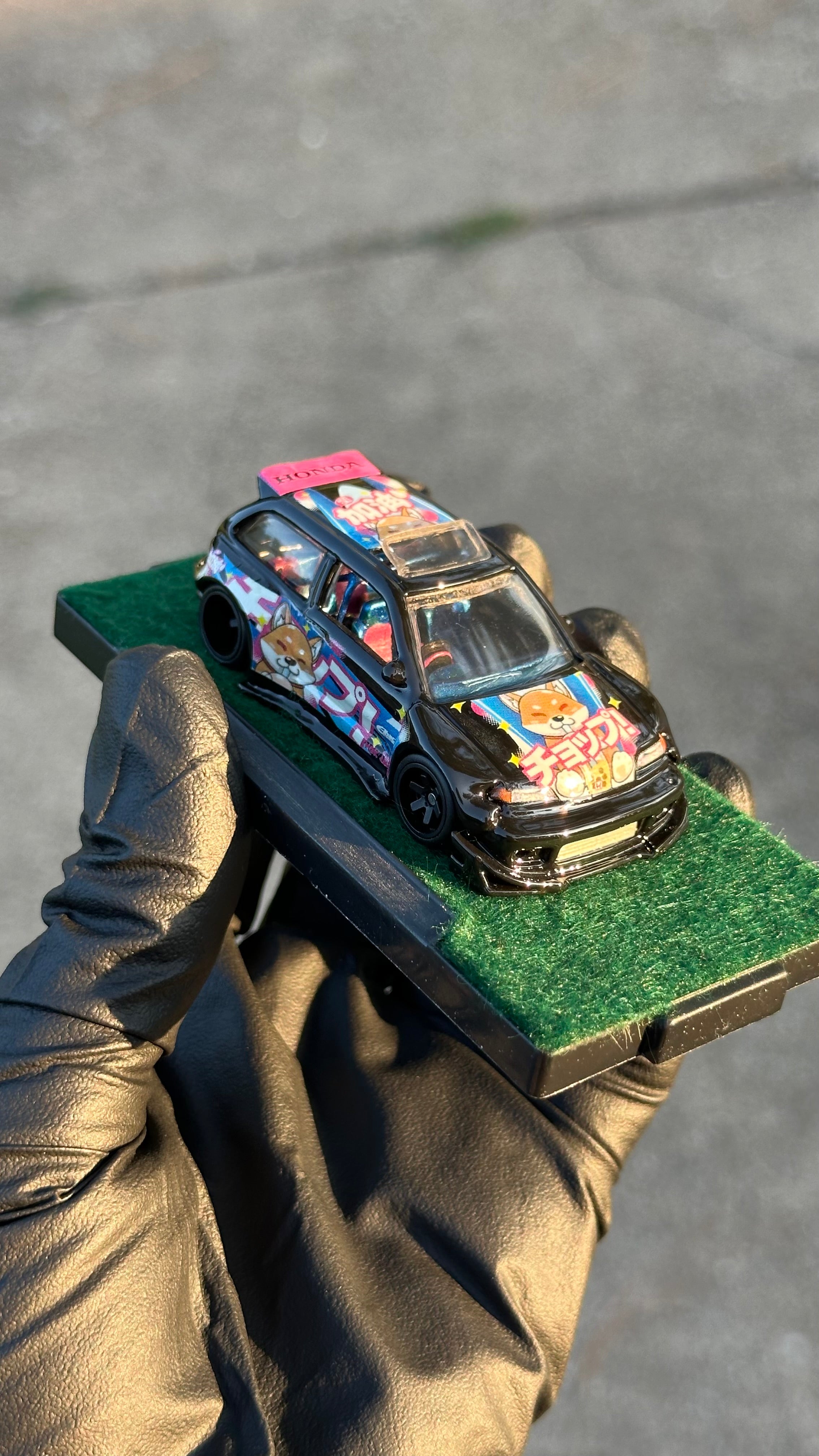 Custom 1/64 Hot Wheels Honda Civic EF Widebody Diecast — Hand-Painted by 24K Bandit