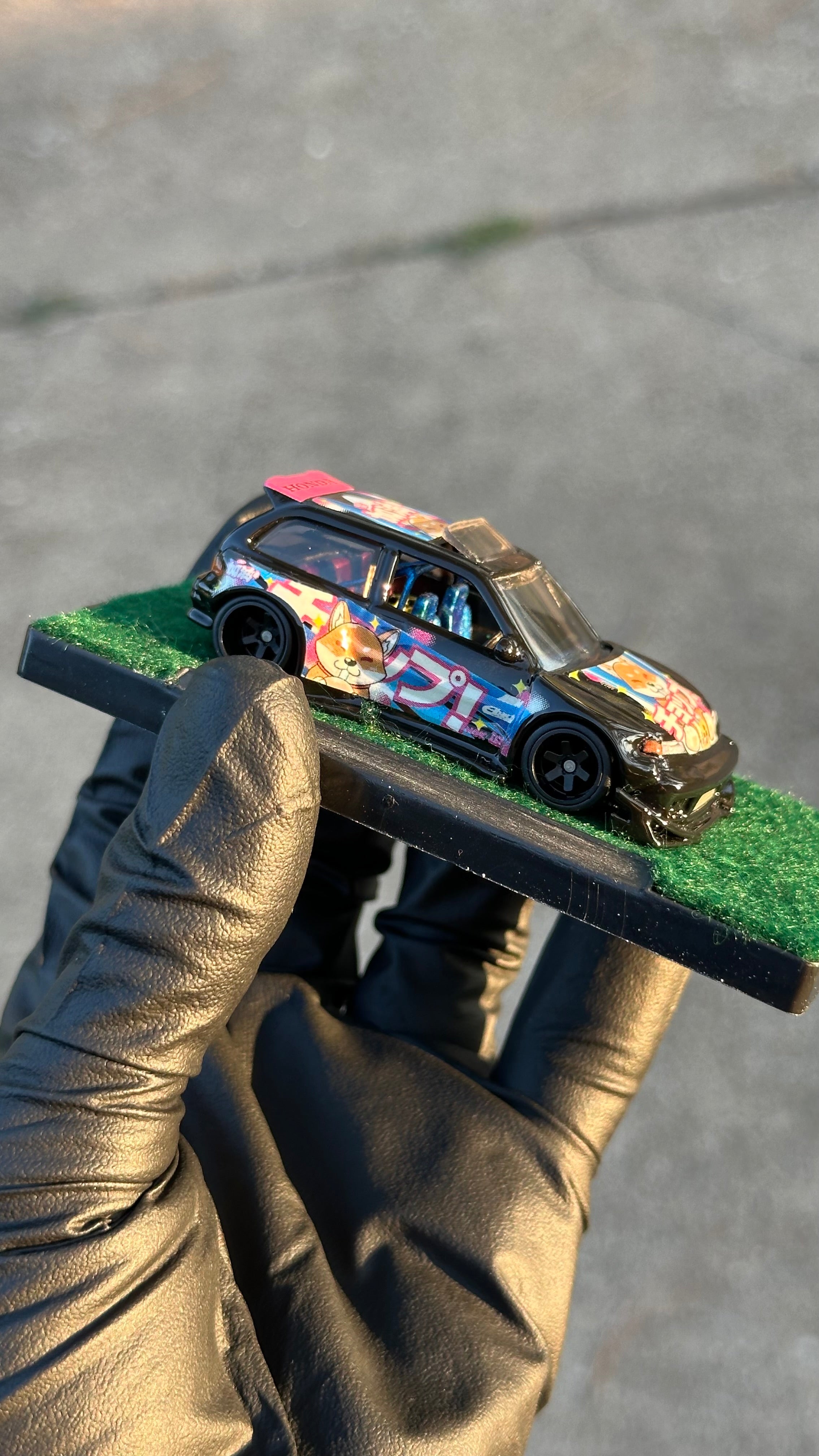 Custom 1/64 Hot Wheels Honda Civic EF Widebody Diecast — Hand-Painted by 24K Bandit