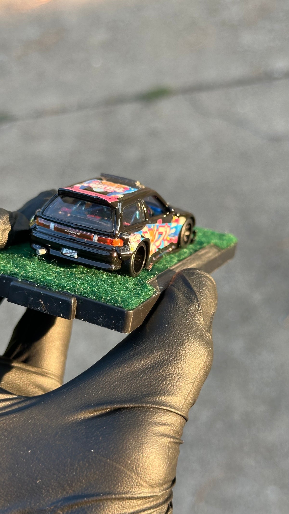 Custom 1/64 Hot Wheels Honda Civic EF Widebody Diecast — Hand-Painted by 24K Bandit